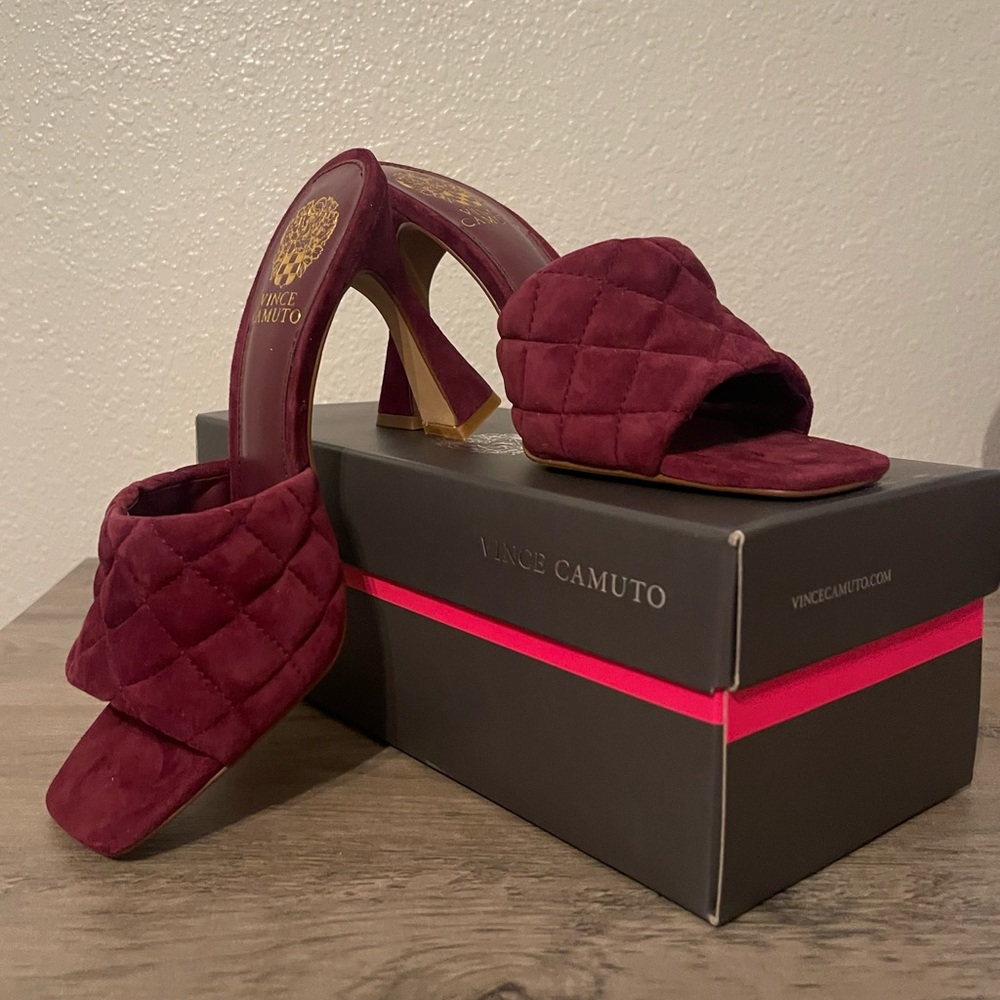 Vince Camuto Reselm Quilted Suede Sandal